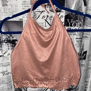 Beige Pink halter top